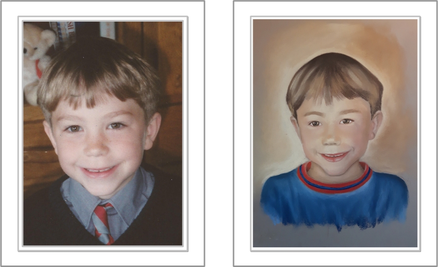 Julie's 4 Children - Portraits from Photos by Sue Kerrigan ...
