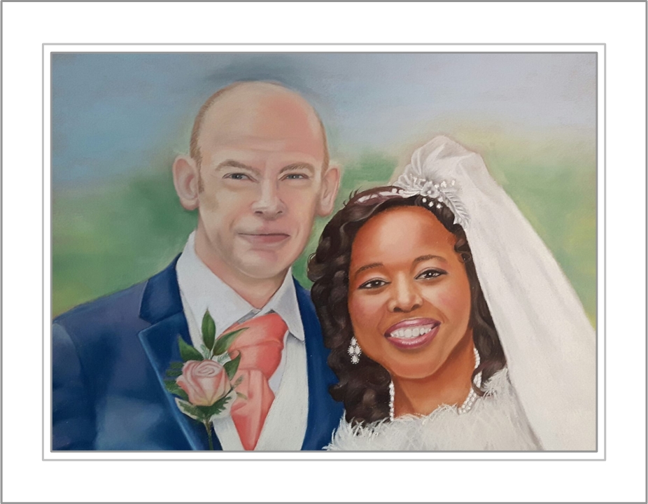 wedding portrait in soft pastel