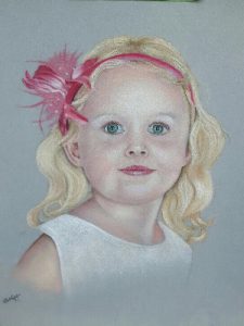 Child pastel portrait from a photograph